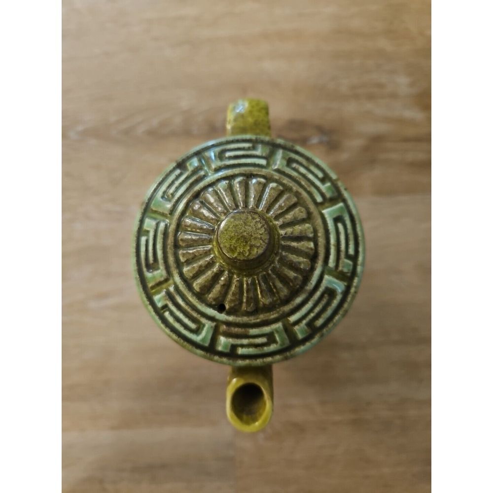 Vintage Royal Sealy Made in Japan‎ Green Tea Pot Greek Key Mid Century - Picture 2 of 6